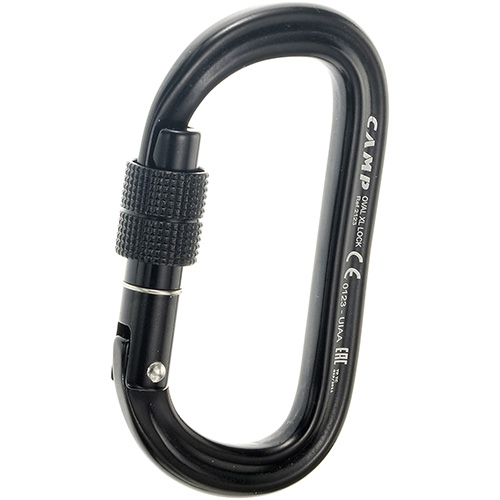 CAMP 2123  OVAL XL LOCK O型鋁合金鉤環(手轉鎖)黑色