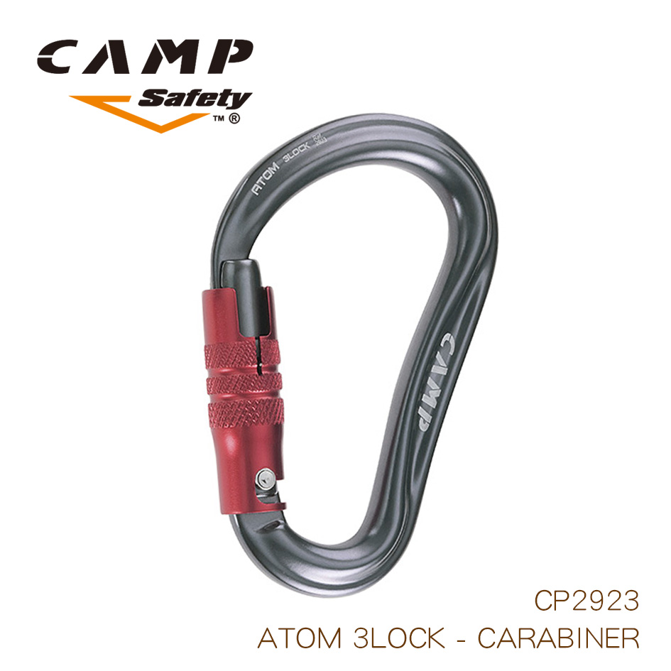 CAMP2923ATOM 3LOCK鋁合金D型鉤環(三段鎖)