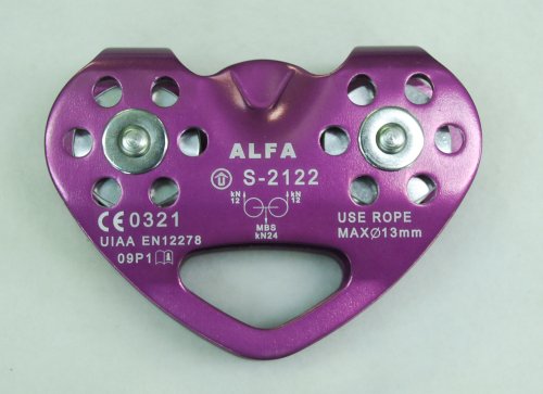 ALFA S-2122 Tyrolean Pulleys 鋁製雙滑輪