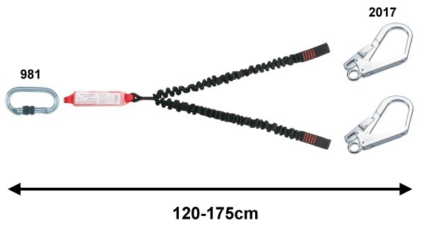 C.A.M.P. 70302.01 REWIND LANYARDS 勢能吸收器+大雙鉤伸縮繩