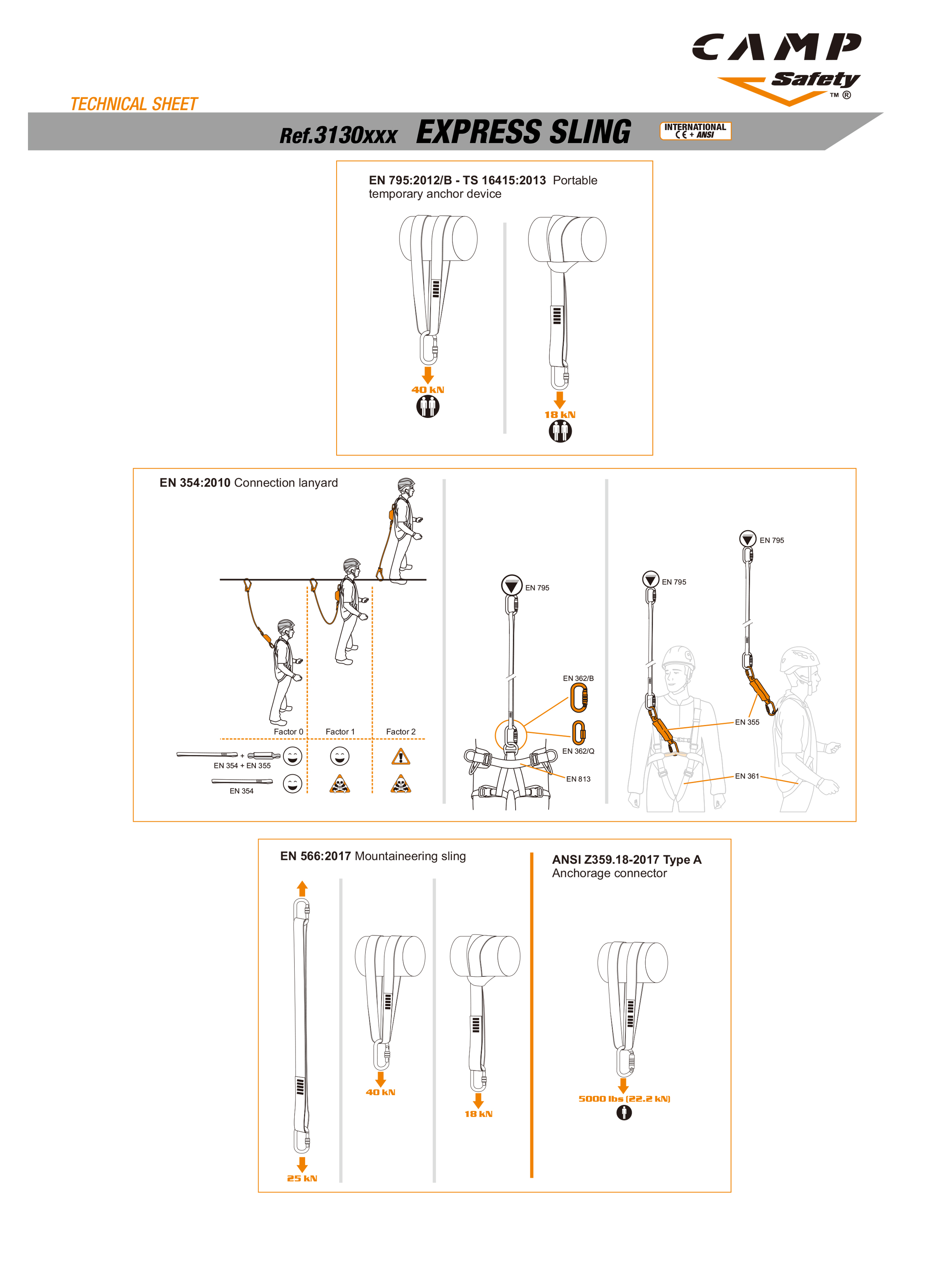 CAMP 3130 EXPRESS SLING 扁帶環