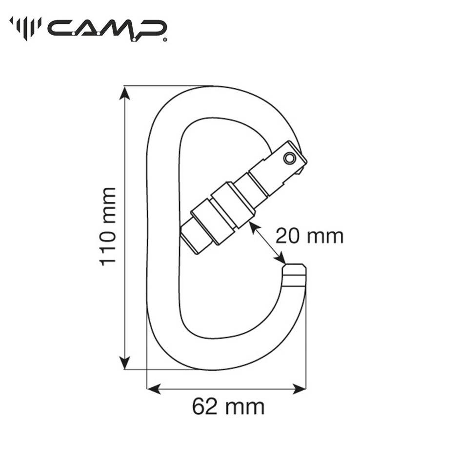 CAMP 2123  OVAL XL LOCK O型鋁合金鉤環(手轉鎖)