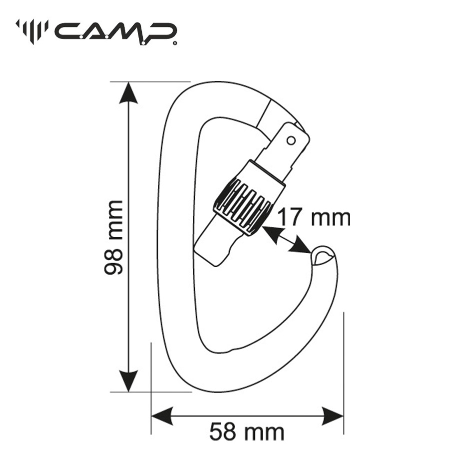 CAMP 2929  ORBIT LOCK D型鋁合金鉤環(手轉鎖)