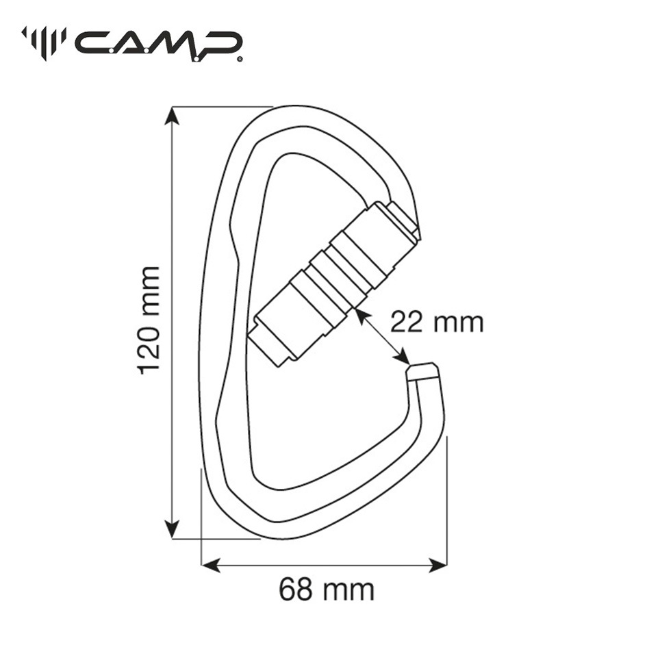 CAMP ATLAS LOCK 鋁合金二段D型鉤環