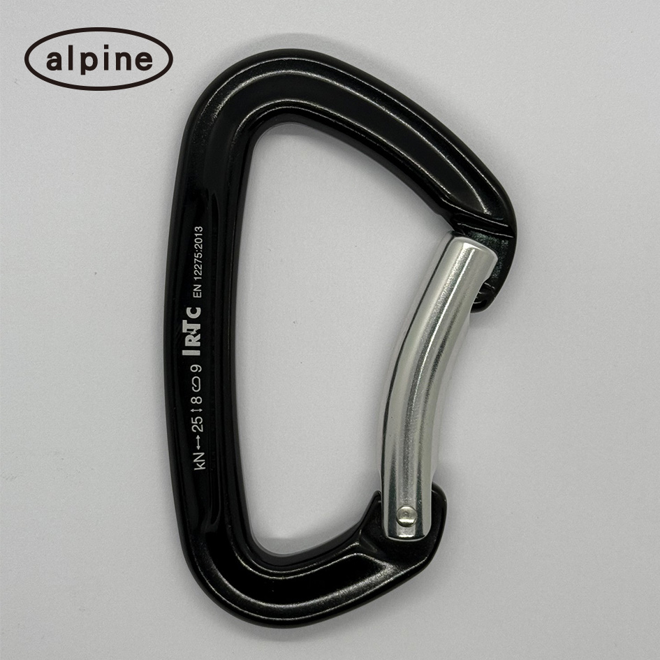 ALPINE D形鋁合金彎口鉤環