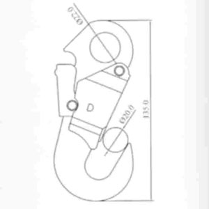 ALFA S-2046 Forged Aluminum snaphook 鋁製大掛鉤/鷹架鉤