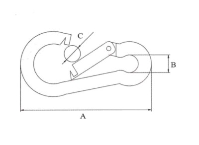 ALFA 2450 CARABINER 鋼製/不鏽鋼鉤環