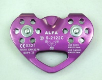 ALFA USS2122C Tyrolean Pulleys 鋁製雙滑輪(滑輪為不鏽鋼)