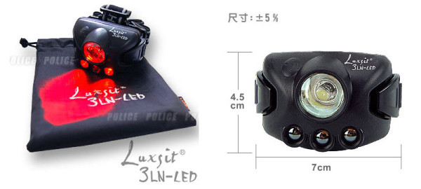 POLICE Luxsit-3LN LED黑蜘蛛頭燈(#HLX-1813A)