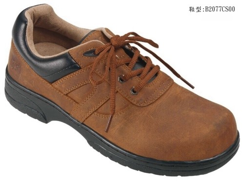 3K彈力休閒安全鞋(檜木鞋墊)(深褐)