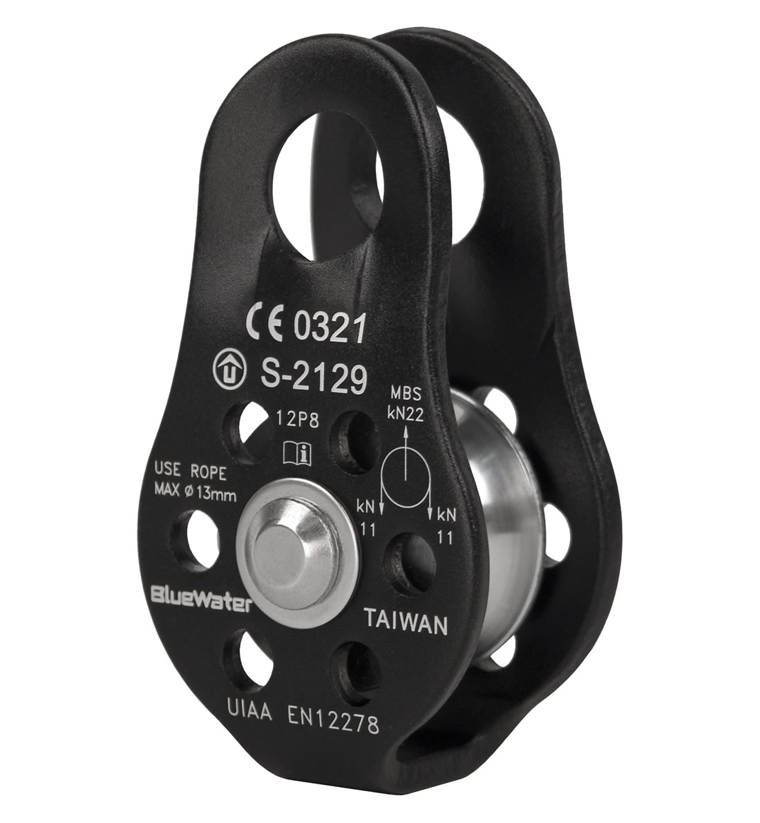 Blue Water 610116 Micro Pulley Black S 軍警用固定側板小滑輪