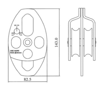 ALFA S-2127 Big Mobile Double Pulley 活動側板雙滑輪