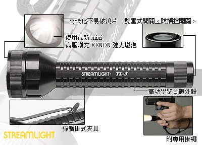 STREAMLIGHT #88103 TL-3超強氙氣戰術手電筒